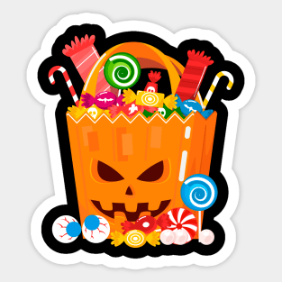 Halloween Design , Trick Or Treat, Halloween Pumpkin Sticker